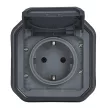 Legrand Plexo 55 069859L dugalj 2P+F csapófedéllel, 16 A, IP55, antracit