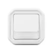 Legrand Plexo 55 069864L vízmentes IP55 váltóérintkezős nyomó (106), fehér burkolattal, kerettel, jelzőfénnyel , süllyesztett kivitel ( összeszerelt ), 10A 250V, Legrand 069864L