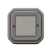 Legrand Plexo 55 069874L vízmentes IP55 Netatmo okos vezeték nélküli kapcsoló/dimmer, szürke burkolattal, kerettel, süllyesztett kivitel ( összeszerelt ), Legrand 069874L