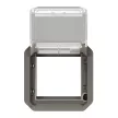 Legrand Plexo 55 069880L Mosaic adapter csapófedéllel, IP55, antracit