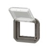 Legrand Plexo 55 069880L vízmentes IP55 Program Mosaic adapter csapófedéllel, antracit burkolattal, csapófedéllel, ( szerelhető kivitel ), Legrand 069880L