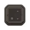Legrand Plexo 55 069883L vízmentes IP55 Netatmo okos vezeték nélküli redőny/zsaluzia kapcsoló, antracit burkolattal, kerettel, süllyesztett kivitel ( összeszerelt ), Legrand 069883L