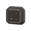 Legrand Plexo 55 069883L vízmentes IP55 Netatmo okos vezeték nélküli redőny/zsaluzia kapcsoló, antracit burkolattal, kerettel, süllyesztett kivitel ( összeszerelt ), Legrand 069883L