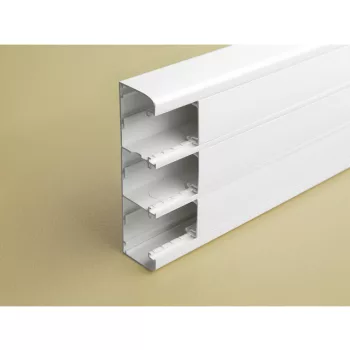   Legrand 075606 DLP bepattintható kábelcsatorna, 180 x 50 mm, 3 rekeszes, válaszfallal, 3 x 45 mm-es fedéllel, 2 m, fehér ( Legrand 075606 )