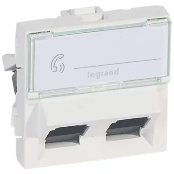 Legrand Program Mosaic 076504 RJ45 aljzat, IP20, fehér, süllyesztett