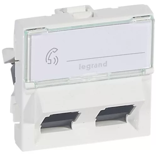 Legrand Program Mosaic 076504 RJ45 aljzat, IP20, fehér, süllyesztett
