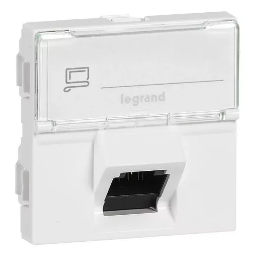 Legrand Program Mosaic 076508 RJ45 aljzat, IP20, fehér, süllyesztett