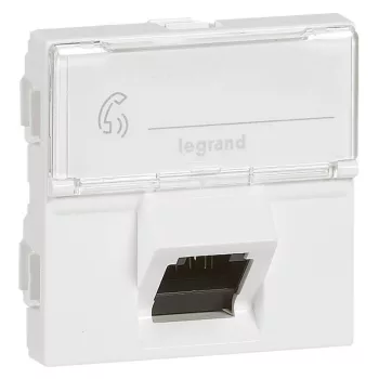 Legrand Program Mosaic 076509 RJ45 aljzat, IP20, fehér, süllyesztett