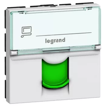 Legrand Program Mosaic 076524 RJ45 aljzat, IP20, fehér, süllyesztett