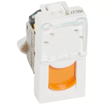Legrand Program Mosaic 076527 RJ45 aljzat, IP20, narancssárga, süllyesztett