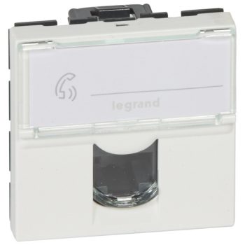  Legrand 076554 Program Mosaic LCS2 RJ45 aljzat Cat 5e UTP, 2 modul, fehér ( Legrand 076554 )