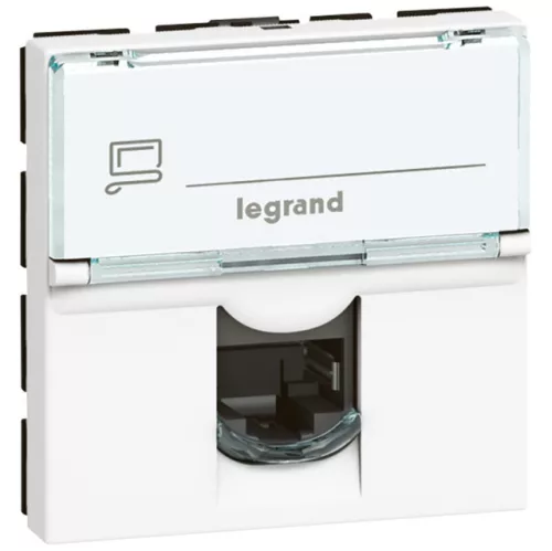 Legrand Program Mosaic 076555 RJ45 aljzat, IP20, fehér, süllyesztett