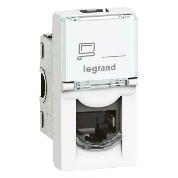 Legrand Program Mosaic 076573 RJ45 aljzat, IP20, fehér, süllyesztett