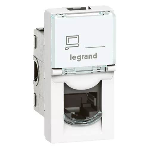 Legrand Program Mosaic 076582 RJ45 aljzat, IP20, fehér, süllyesztett