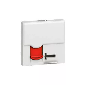 Legrand Program Mosaic 076590 RJ45 aljzat, IP20, piros, süllyesztett