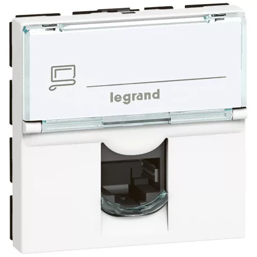 Legrand Program Mosaic 076591 RJ45 aljzat, IP20, fehér, süllyesztett