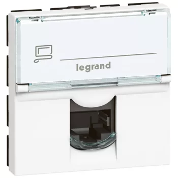 Legrand Program Mosaic 076592 RJ45 aljzat, IP20, fehér, süllyesztett