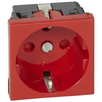   Legrand 077214 Program Mosaic 2P+F aljzat, reteszelt, csavaros, 2m, piros ( Legrand 077214 )