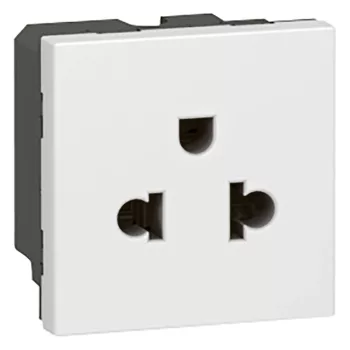   Legrand 077502 Program Mosaic csatlakozó aljzat EURO-US szabvány, 2m, 16A, fehér ( Legrand 077502 )