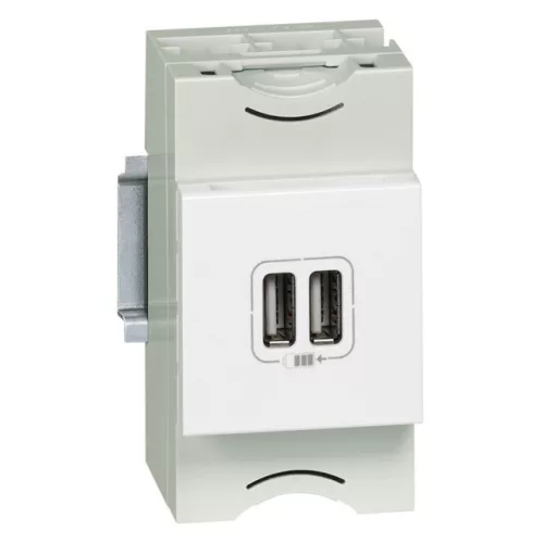 Legrand Program Mosaic 077594 USB töltőaljzat, IP40, fehér, süllyesztett