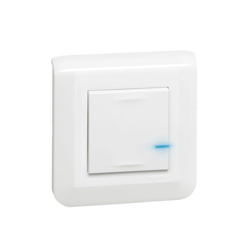 Legrand Netatmo 077701L Program Mosaic okos egypólusú kapcsoló / fényerőszabályzó (végrehajtó), süllyesztett, retrofit, kompenzátor modullal és díszítőkerettel szállítva, fehér színű, 2-vezetékes sorkapcsos kialakítás, gatewayhez csatlakoztatható