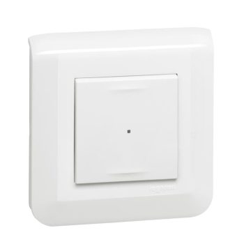   Legrand Netatmo 077708L Program Mosaic okos egypólusú kapcsoló/fényerőszabályzó (végrehajtó), süllyesztett, díszítőkerettel szállítva, fehér színű, fázis/nulla megtáplálású egy kapcsolt fázis elmenővel, impulzus bemenet, gatewayhez csatlakoztatható