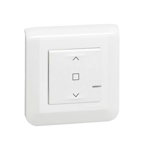 Legrand Netatmo 077746L Program Mosaic okos redőnykapcsoló (távvezérlő) 1 csoport okos redőny kapcsoló távvezérlésére alkalmas; díszítőkerettel, elemmel és kétoldalú ragasztóval szállítva fehér