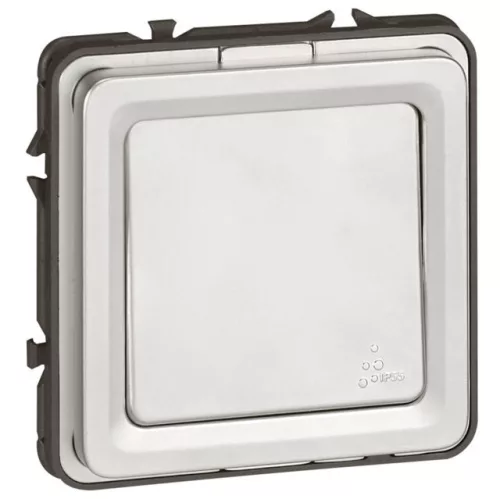 Legrand Soliroc 077822 kétpólusú kapcsoló (102), 10 A, IP55, süllyesztett