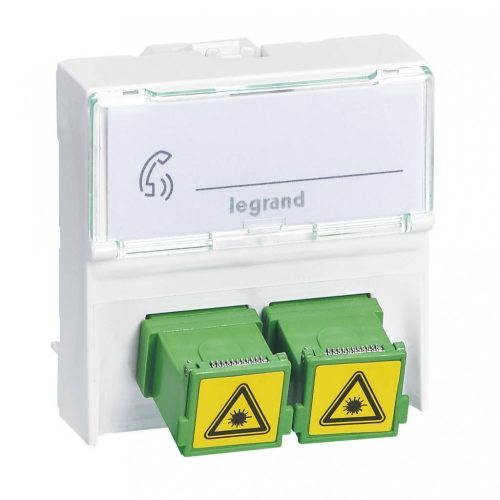 Legrand 078614 Program Mosaic SC/ACP egymódusú optikai csatlakozóaljzat címketartóval, 2 modul széles ( Legrand 078614 )