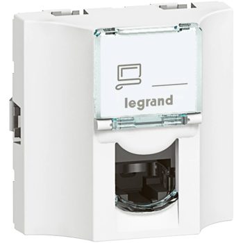   Legrand078621 Program Mosaic LCS2 RJ 45 csatlakozóaljzat hátsó
RJ 45 csatlakozással, Cat. 5e FTP, 9 érintkezős, 2 modul széles, fehér ( Legrand078621 )