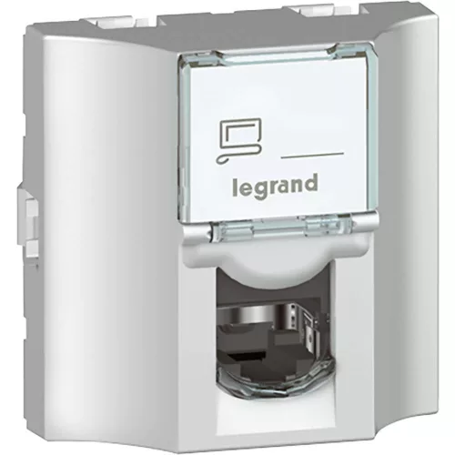 Legrand Program Mosaic 078626 csatlakozóaljzat, IP20, alumínium, süllyesztett