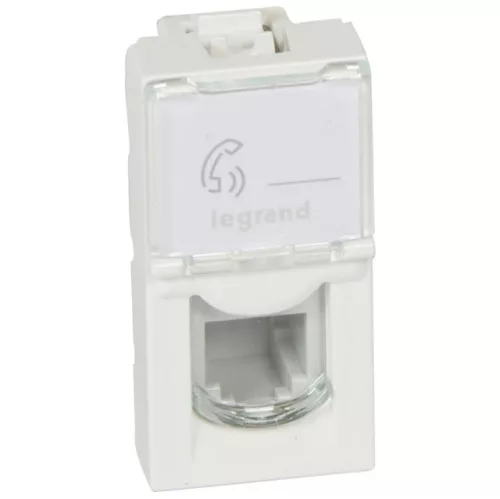Legrand Program Mosaic 078730 RJ11 telefonaljzat, IP20, fehér