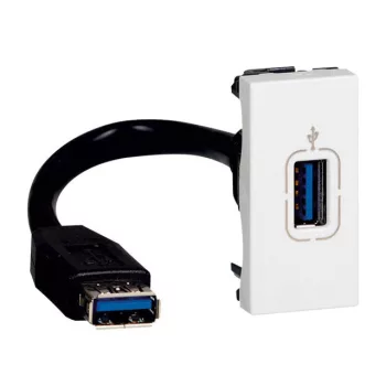Legrand Program Mosaic 078746 USB töltőaljzat, IP40, fehér, süllyesztett
