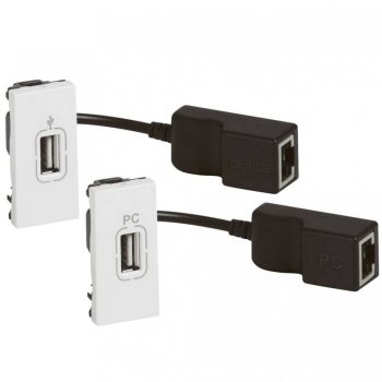   Legrand 078748 Program Mosaic 2db USB és 1db RJ45 csatlakozóaljzat készlet ( Legrand 078748 )
