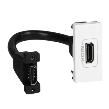 Legrand Program Mosaic 078778 HDMI csatlakozóaljzat, IP40, fehér, süllyesztett