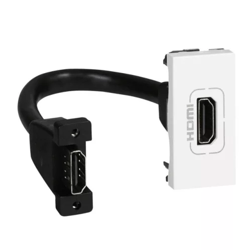 Legrand Program Mosaic 078778 HDMI csatlakozóaljzat, IP40, fehér, süllyesztett