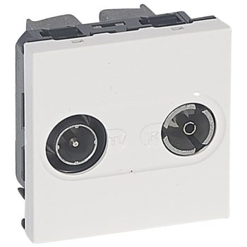   Legrand 078787 Program Mosaic TV-RD aljzat átmenő 14dB, 2m, fehér ( Legrand 078787 )