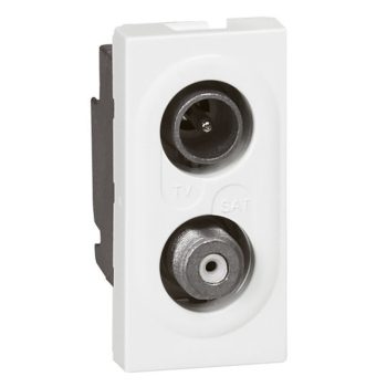   Legrand 078795 Program Mosaic kombinált csillagpontos TV csatlakozóaljzat TV-SAT, 1m, fehér ( Legrand 078795 )