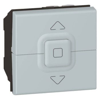   Legrand 079228 Program Mosaic redőnynyomó 1 vagy több redőnyhöz, motorok közvetlen vezérléséhez, 2 állapot: felhúzás / leengedés, 2 modul széles, aluminium ( Legrand 079228 )