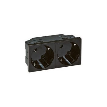   Legrand 079372 Program Mosaic 2x2P+F dugalj 45°-ban elforgatott, fekete ( Legrand 079372 )