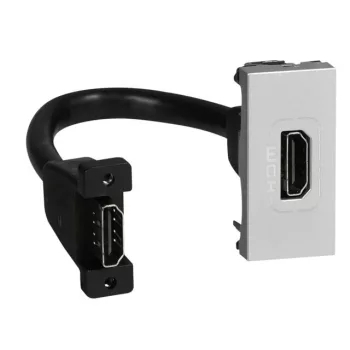 Legrand Program Mosaic 079378 HDMI csatlakozóaljzat, IP40, alumínium, süllyesztett