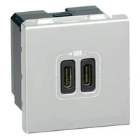 Legrand Program Mosaic 079390 kettős USB-C - 230 V - 5 V, 2 modul