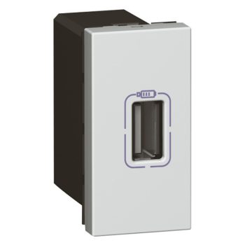   Legrand 079391 Program Mosaic USB töltő aljzat, 750 mA, 1 modulos, alumínium ( Legrand 079391 )