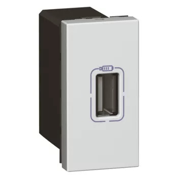 Legrand Program Mosaic 079391 USB töltőaljzat, IP40, alumínium, süllyesztett