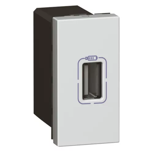Legrand Program Mosaic 079391 USB töltőaljzat, IP40, alumínium, süllyesztett