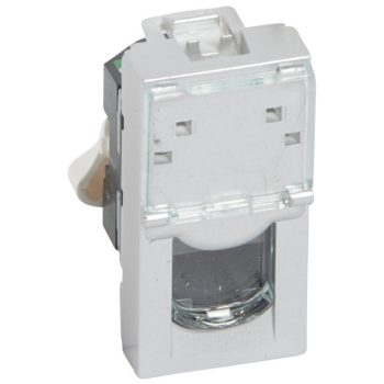   Legrand 079451 Program Mosaic LCS2 RJ45 aljzat Cat.5e UTP, 1 mod, alumínium ( Legrand 079451 )