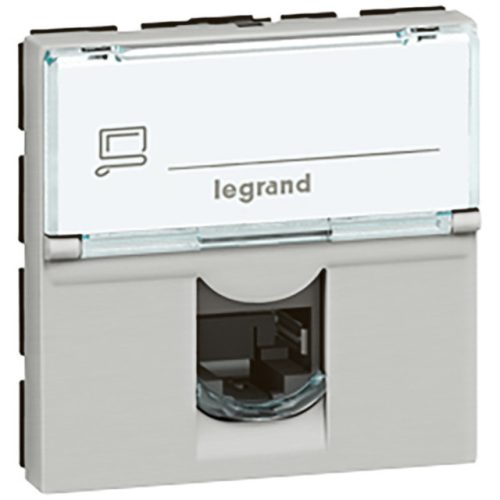 Legrand 079454 Program Mosaic LCS2 RJ45 aljzat Cat.5e UTP, 2 mod, alumínium ( Legrand 079454 )