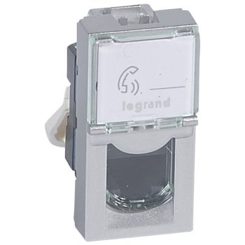   Legrand 079461 Program Mosaic LCS2 RJ45 aljzat Cat 6 UTP, 1 mod, alumínium ( Legrand 079461 )