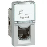Legrand Program Mosaic 079462 RJ45 aljzat, IP20, alumínium, süllyesztett