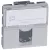 Legrand Program Mosaic 079464 RJ45 aljzat, IP20, alumínium, süllyesztett